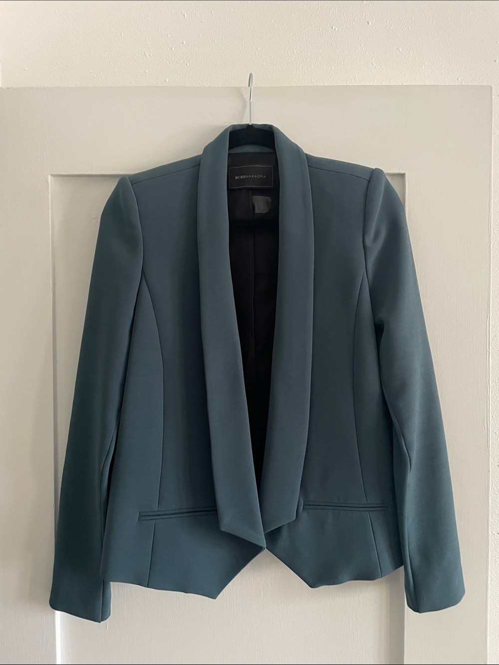 BCBGMaxAzria Teal Shawl-Collar Blazer